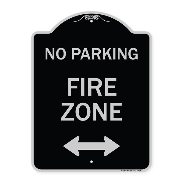 Signmission Fire Zone with Bidirectional Arrow Heavy-Gauge Aluminum Architectural Sign, 24" x 18", BS-1824-23969 A-DES-BS-1824-23969 - main